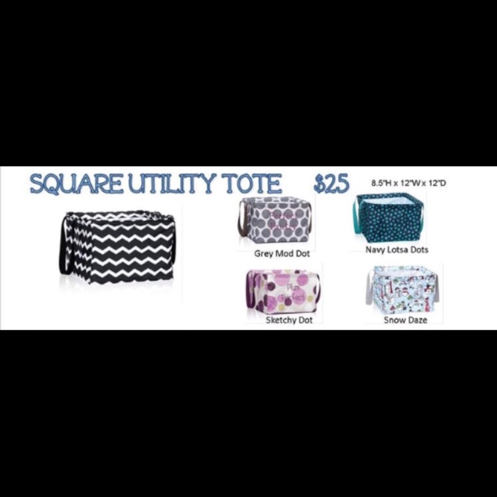 Thirty One square utility tote